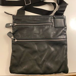 Margot Black Leather Crossbody